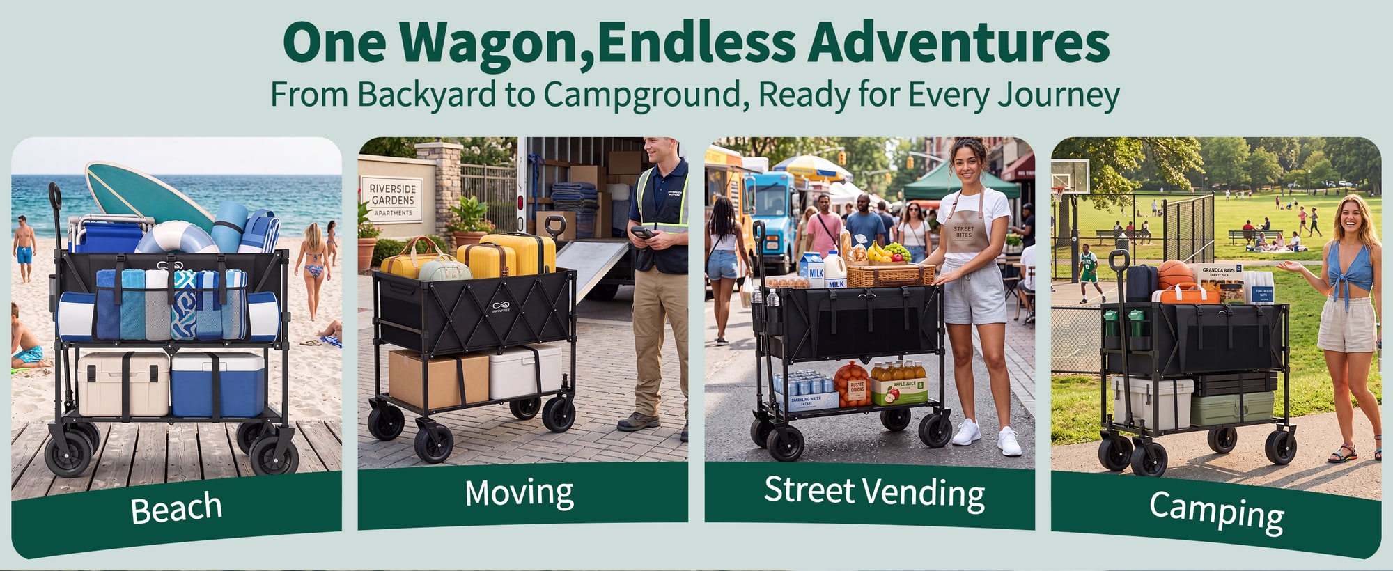 Double-Decker Wagon in outdoor and everyday hauling scenes