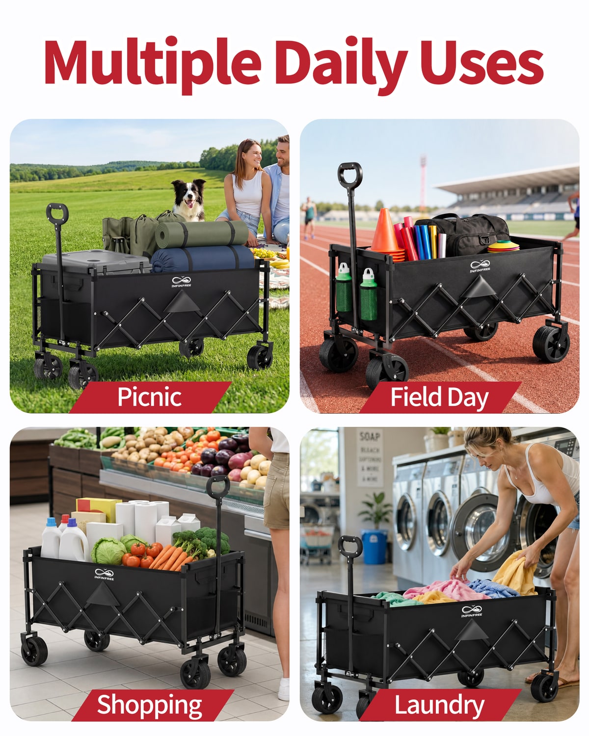 Everyday Wagon used for picnics, field days, shopping and laundry